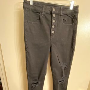 American Eagle button up distressed jeggings